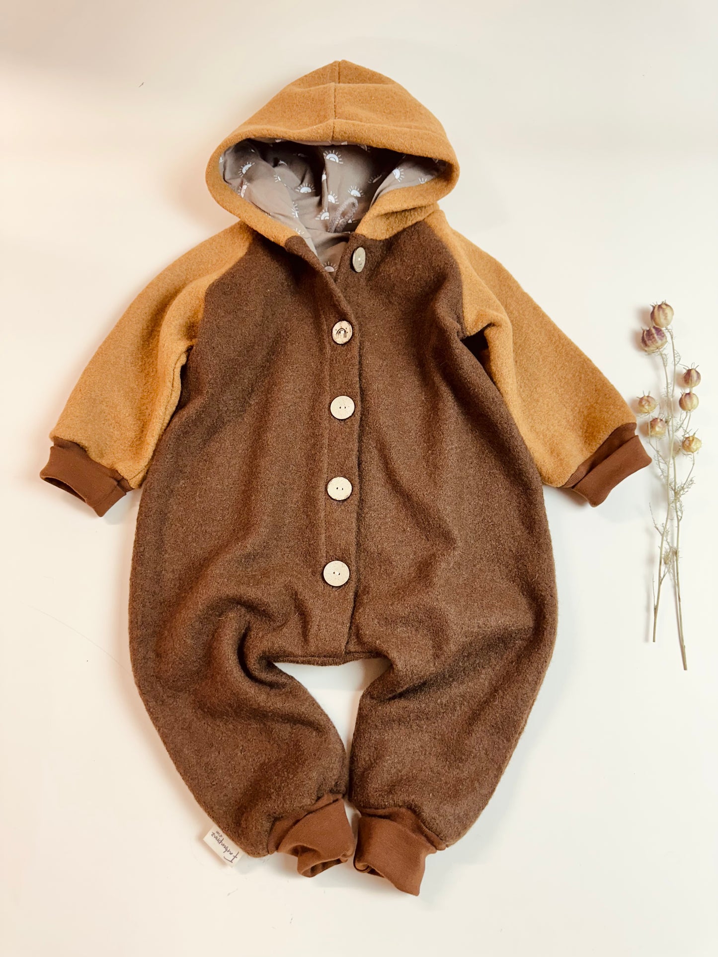 Walkoverall, 100% Schurwolle, Größe 92-104