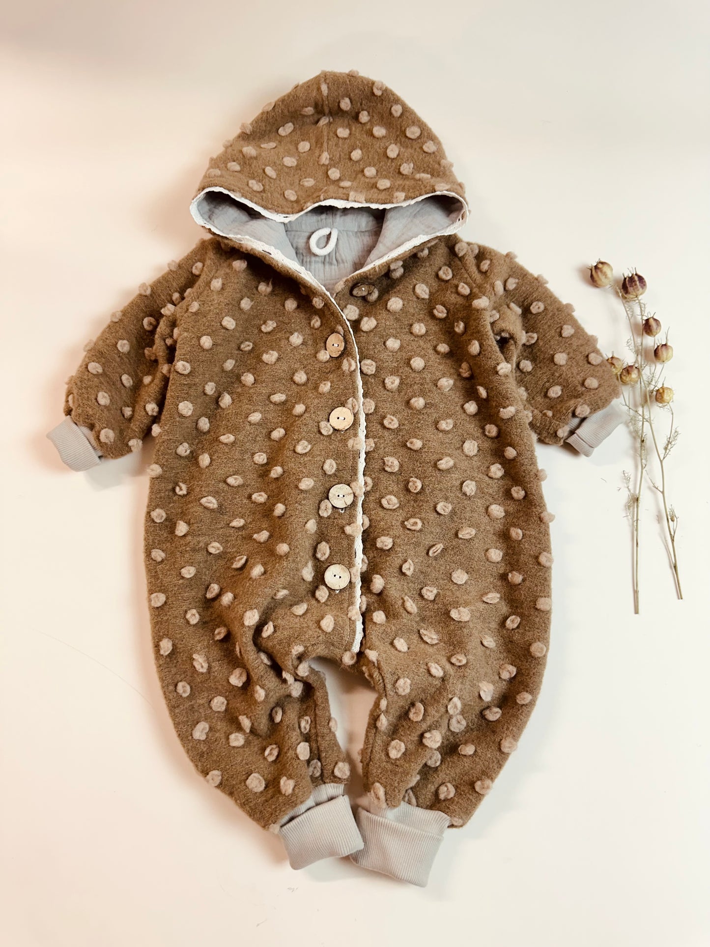 Walkoverall, 100% Schurwolle, Größe 74-86