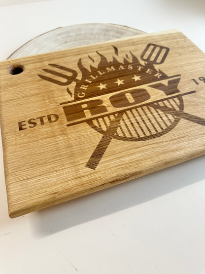 Schneidebrett Holz, Eiche, 30x40cm, personalisiert