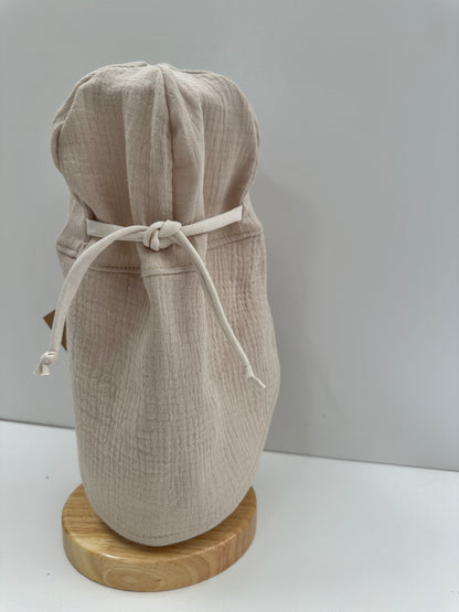 Sommermützen, Schirmchen, 100% Baumwolle, Musselin, Kopfumfang 42-50
