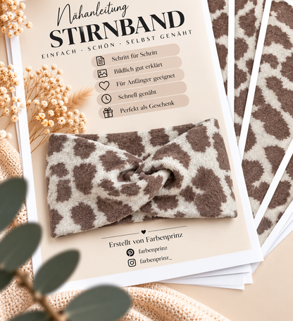 Stoffstreifen für 2 Stirnbänder | 25 cm x 1,50 m | REINE STOFFSTREIFEN ohne Nähanleitung