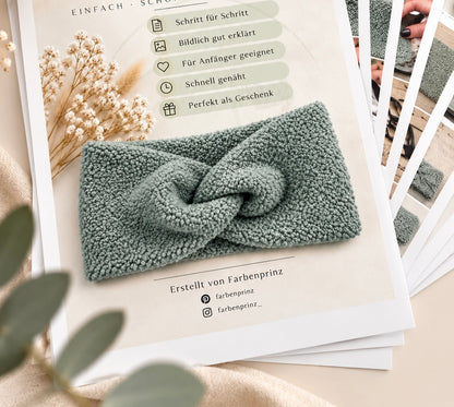Bouclé-Stoffstreifen für Stirnbänder von Farbenprinz, 25 cm x 1,50 m, reine Stoffstreifen