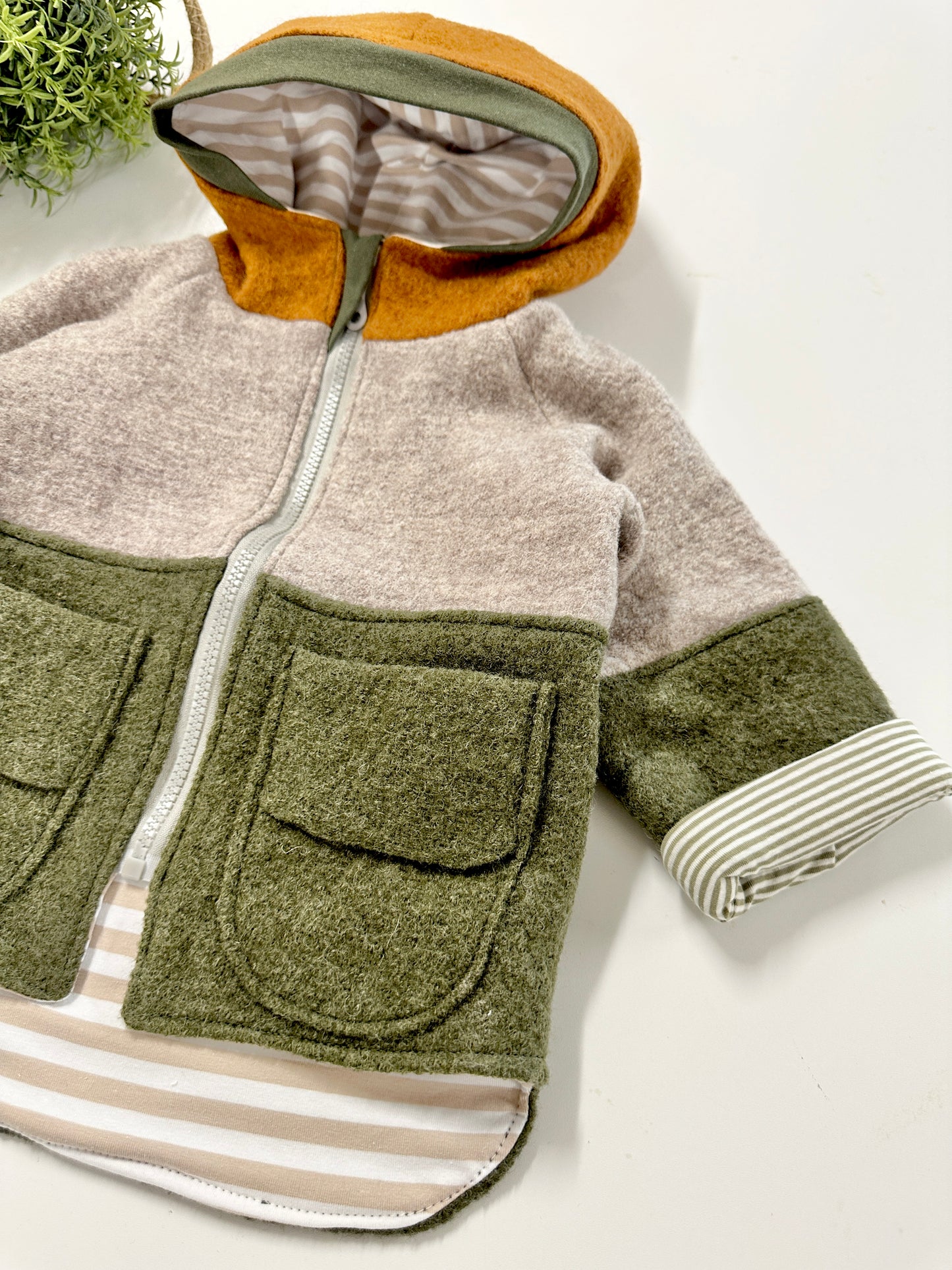 Walkjacke, 100% Schurwolle, Walkloden