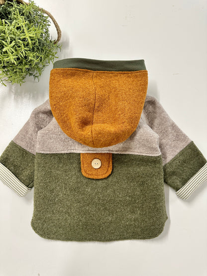 Walkjacke, 100% Schurwolle, Walkloden