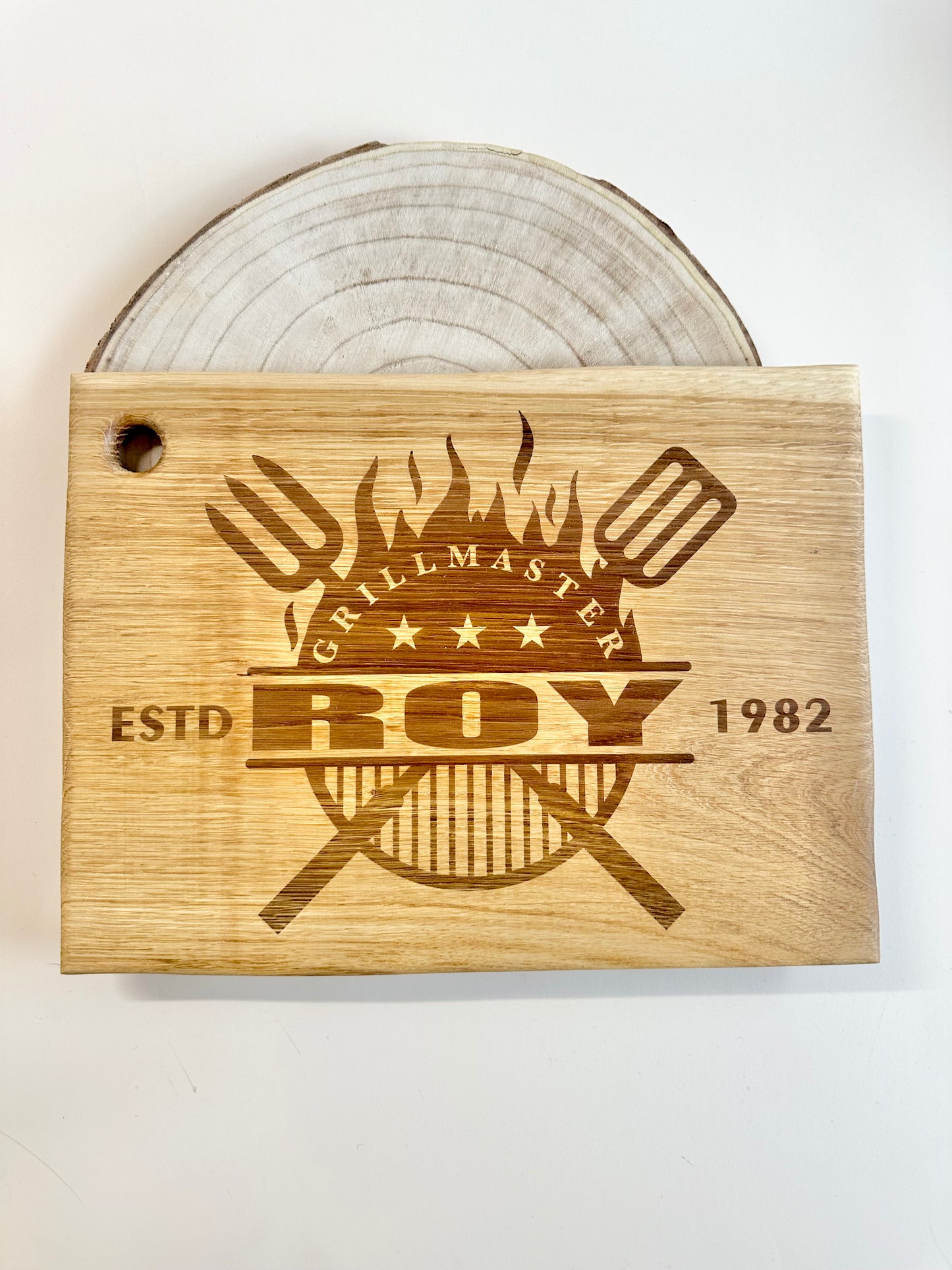 Schneidebrett Holz, Eiche, 30x40cm, personalisiert