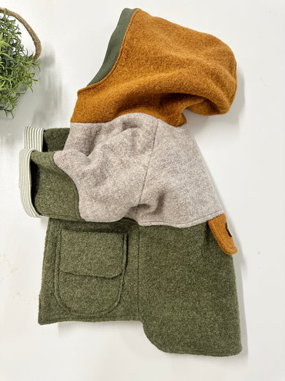 Walkjacke, 100% Schurwolle, Walkloden