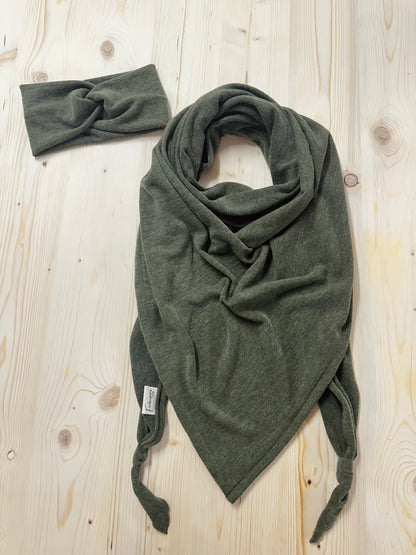 XXL Stricktuch-Stirnband Set, Erwachsene