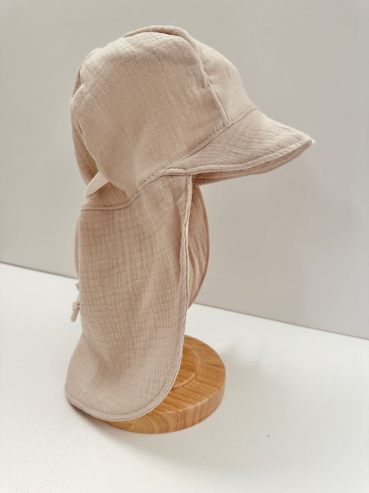 Sommermütze, Schirmchen, 100% Baumwolle, Musselin, Kopfumfang 49-52