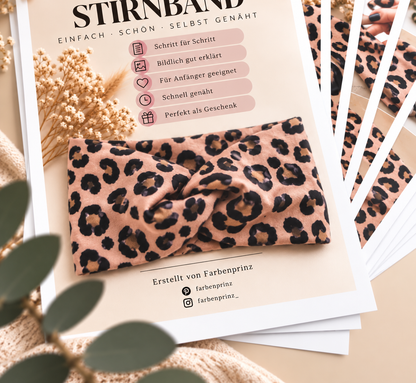 Stoffstreifen für 2 Stirnbänder | 25 cm x 1,50 m | REINE STOFFSTREIFEN ohne Nähanleitung