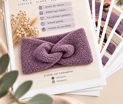 Bouclé Stoffstreifen von Farbenprinz für Stirnbänder, 25 cm x 1,50 m, reine Stoffstreifen