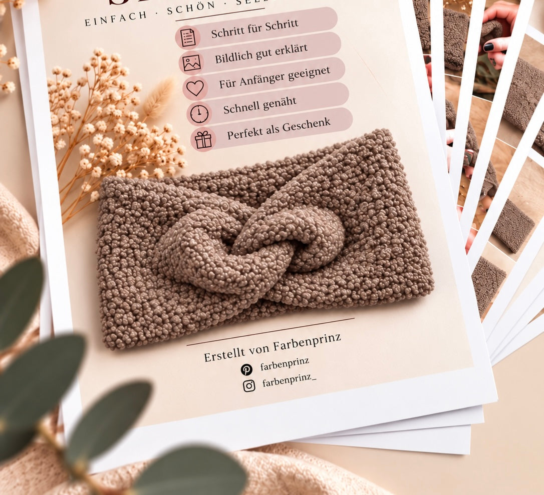 Bouclé-Stoffstreifen für Stirnbänder von Farbenprinz, 25 cm x 1,50 m, reine Stoffstreifen