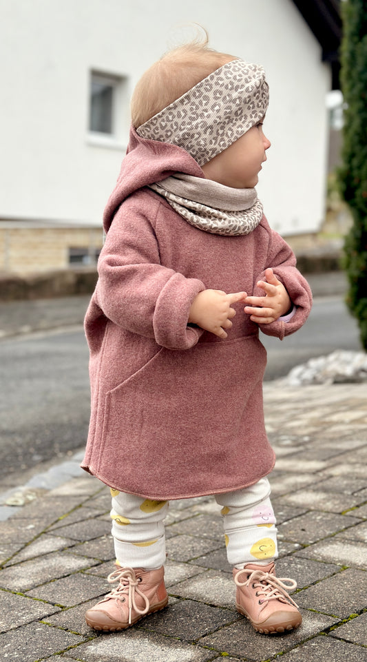 Hoodie-Jacke, Merinowolle