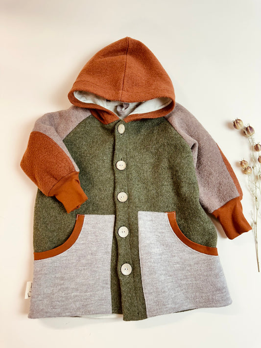 Walkjacke, 100% Schurwolle, 92-104