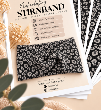 Stoffstreifen für 2 Stirnbänder | 25 cm x 1,50 m | REINE STOFFSTREIFEN ohne Nähanleitung
