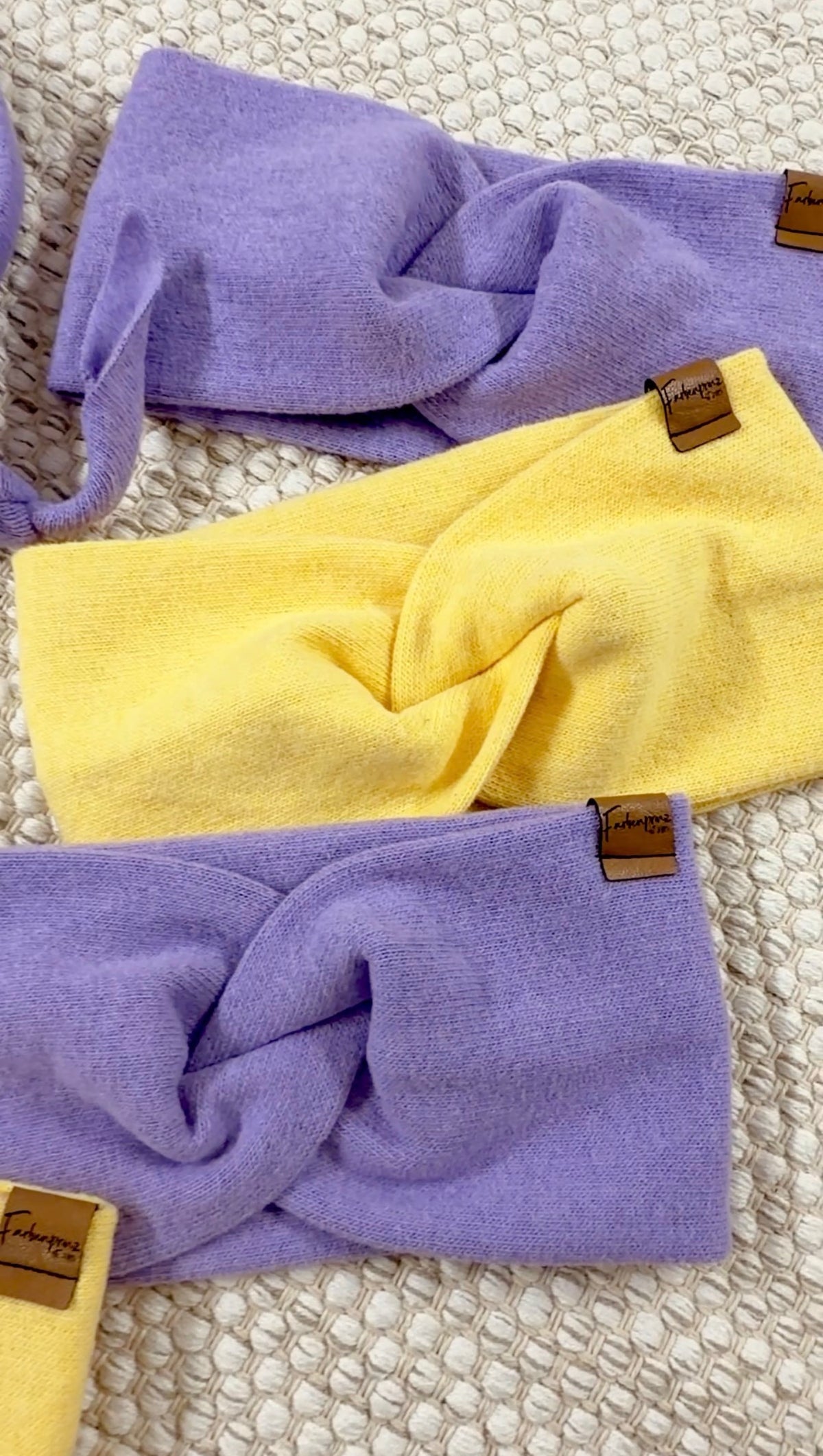 Großes, rotes Stricktuch- und Stirnband-Set für Erwachsene von Farbenprinz, weiches, warmes Accessoire für kalte Tage