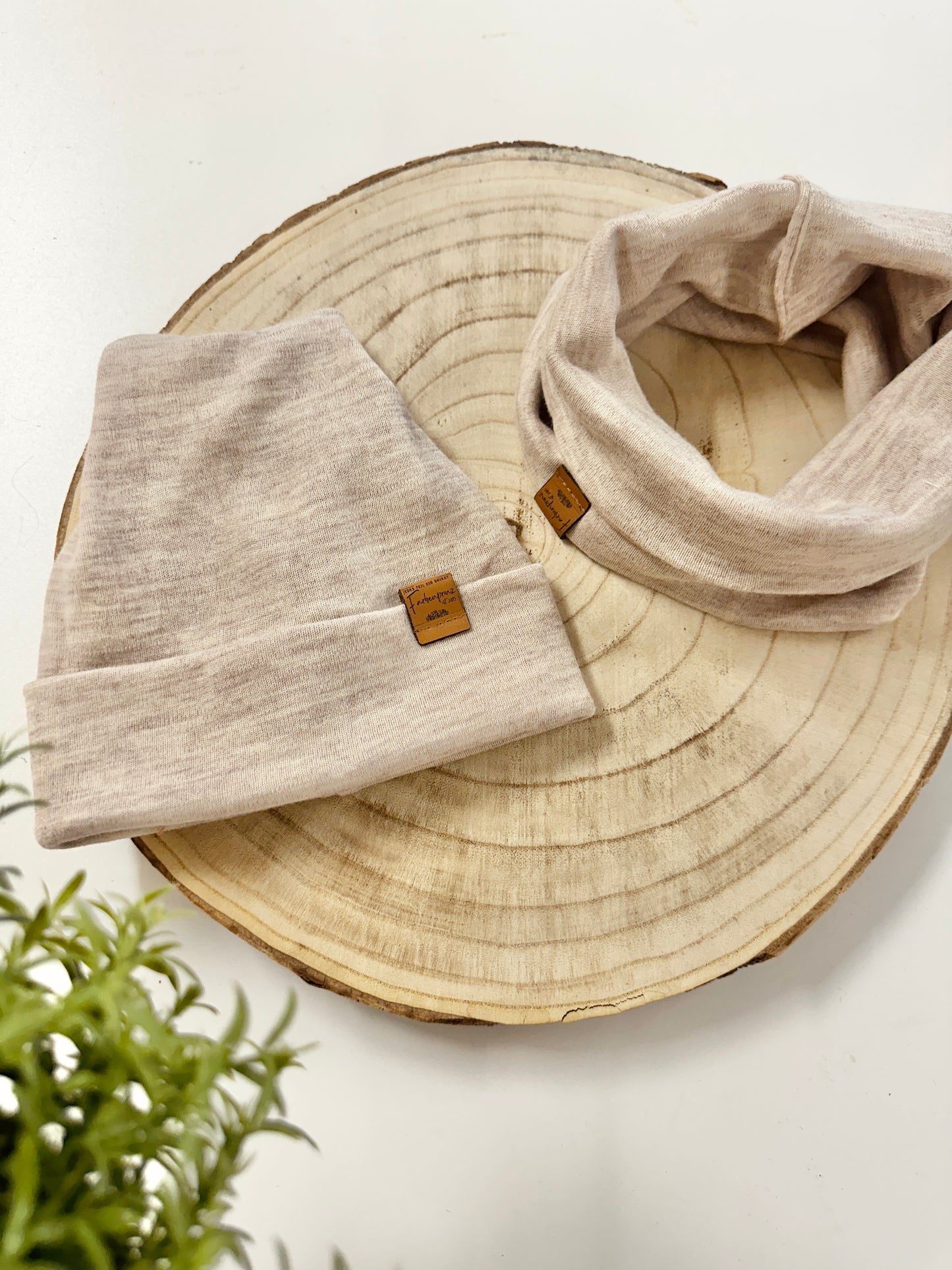 Merinowollmützen-Loop Set , 100% Merinowolle