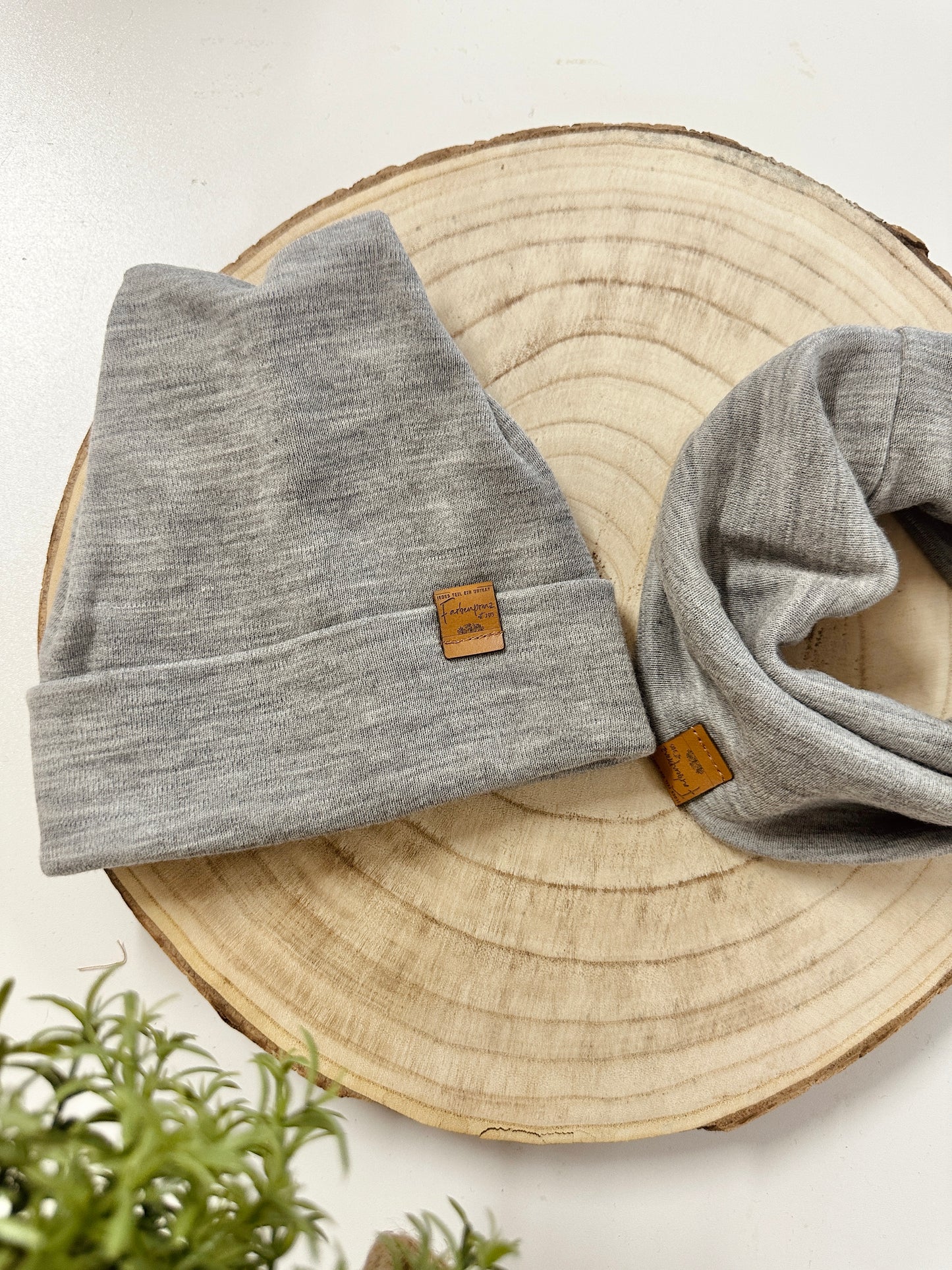 Merinowollmützen-Loop Set , 100% Merinowolle