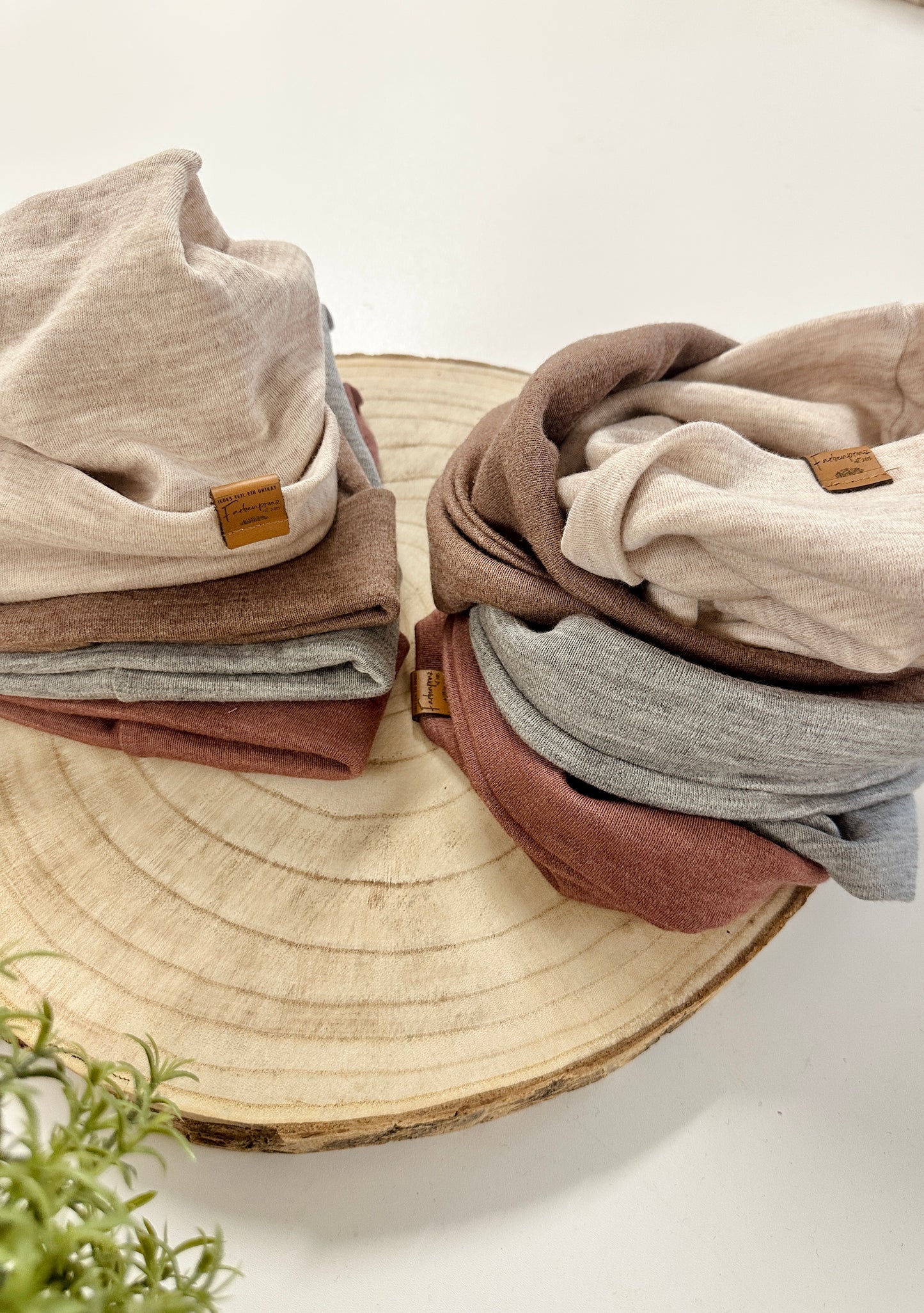 Merinowollmützen-Loop Set , 100% Merinowolle