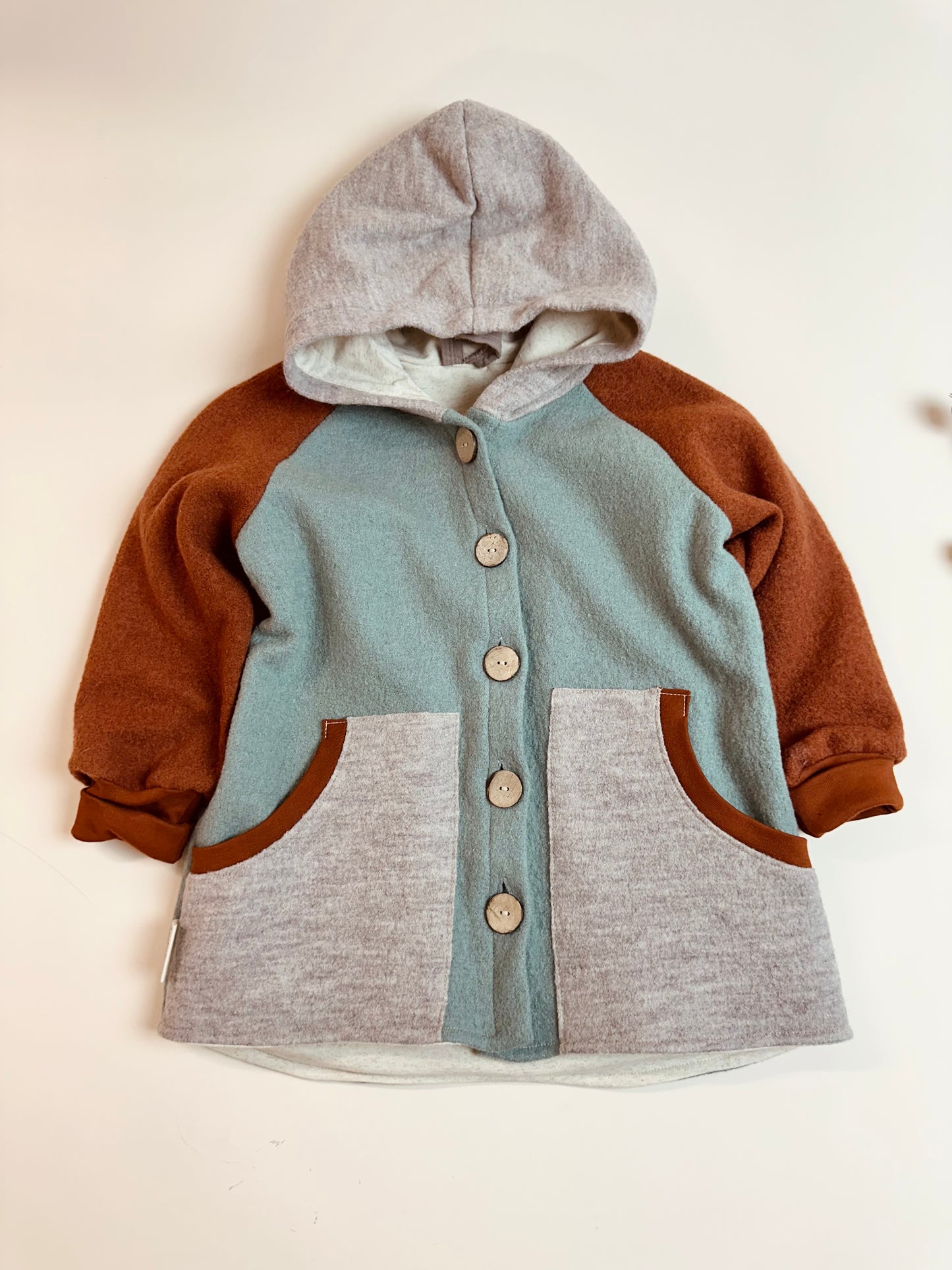 Walkjacke, 100% Schurwolle, Größe 104-110