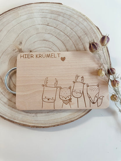 Frühstücksbrett Buche personalisiert
