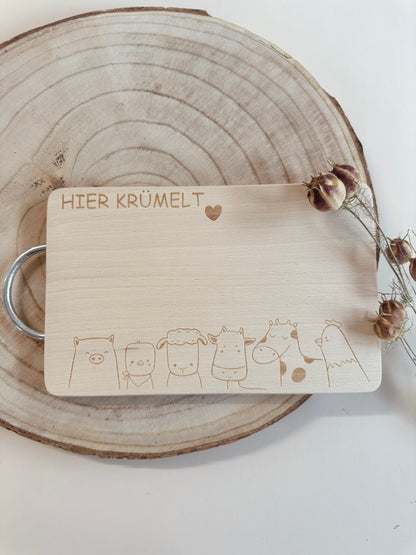 Frühstücksbrett Buche personalisiert