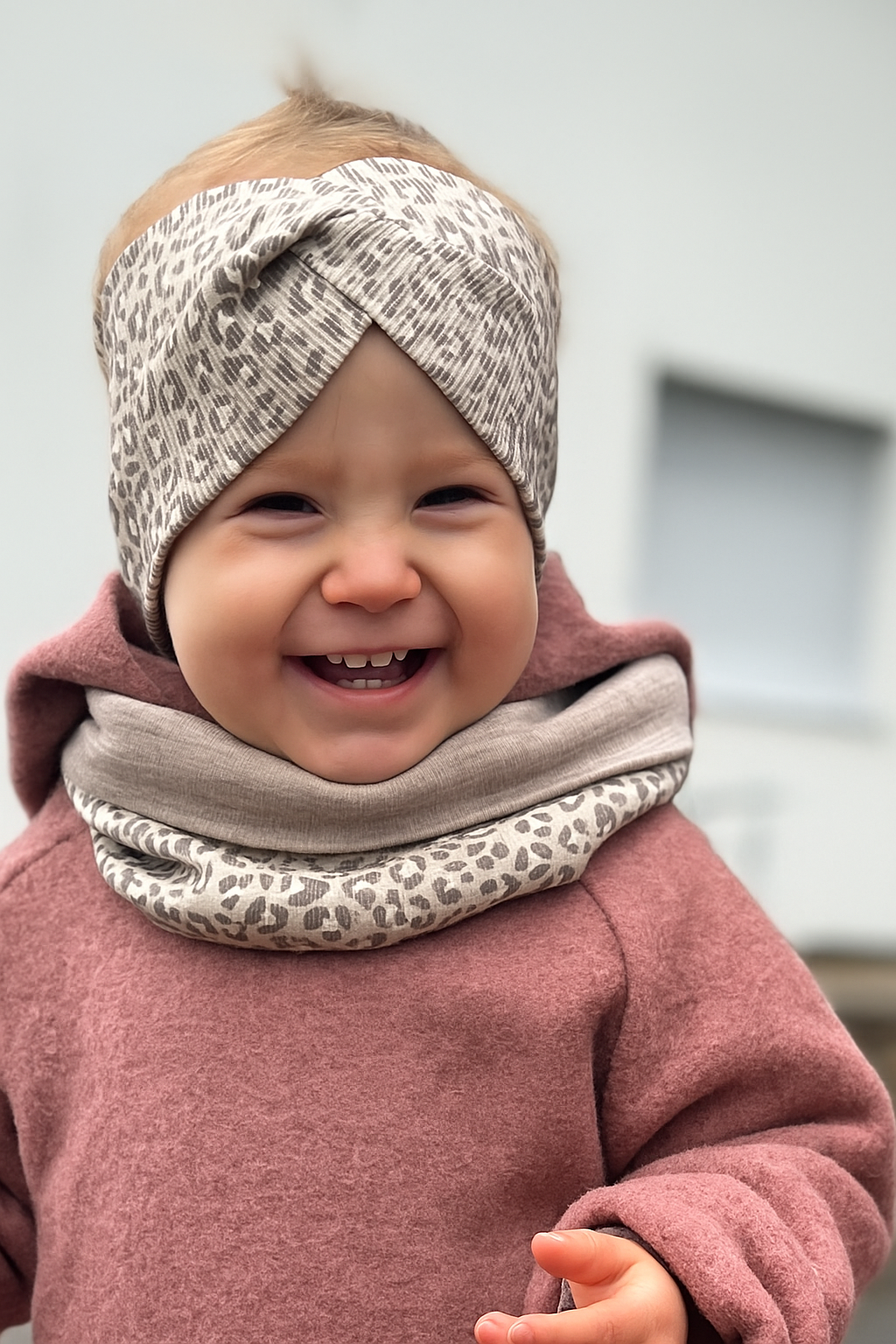 Loop & Stirnband Set, Leo, Merinowolle